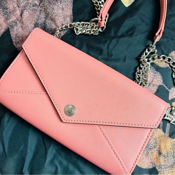 EUC Rebecca Minkoff Pink Crossbody Wallet On Chain - Picture 2 of 4